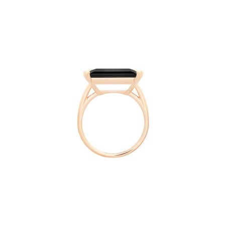 Bague Ginette NY Midnight en or rose et onyx