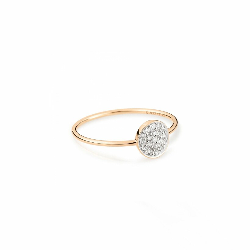 GINETTE NY MINI EVER ring, rose gold and diamonds