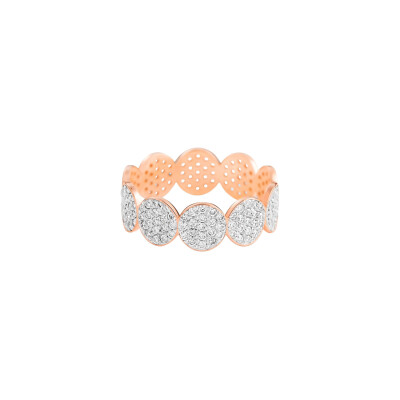 GINETTE NY MINI EVER eternity band, rose gold, diamonds