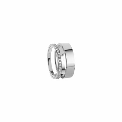 Repossi Berbere ring, two row module, white gold