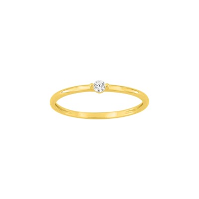 Bague en or jaune et  diamant 0.06ct