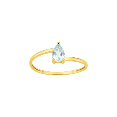 Bague en or jaune et aquaprase