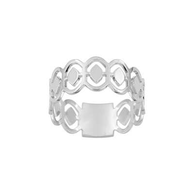 Bague en argent rhodié