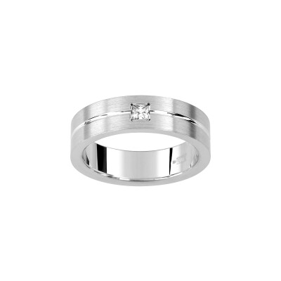 Alliance fantaisie en argent rhodié et oxyde de zirconium