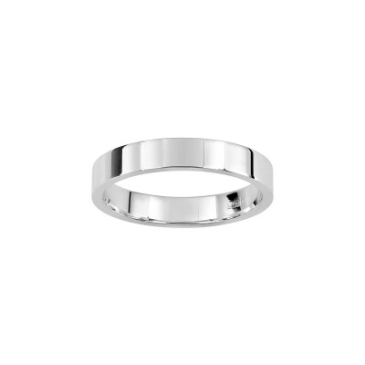 Alliance classique ruban en argent rhodié