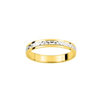 Alliance fantaisie en or jaune