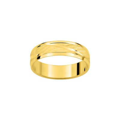 Alliance fantaisie en or jaune