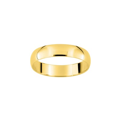 Alliance classique demi-jonc en or jaune et or rose