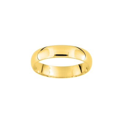 Alliance classique demi-jonc confort en or jaune
