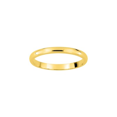 Alliance classique demi-jonc confort en or jaune