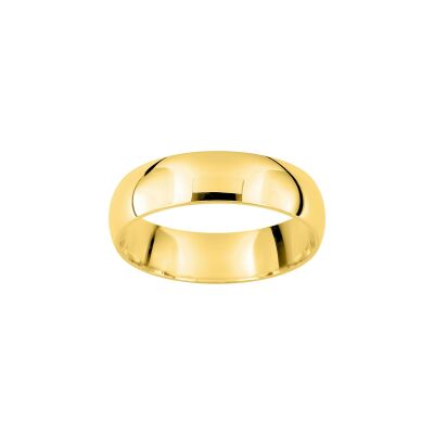 Alliance classique demi-jonc confort en or jaune