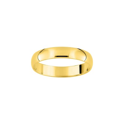 Alliance classique demi-jonc en or jaune