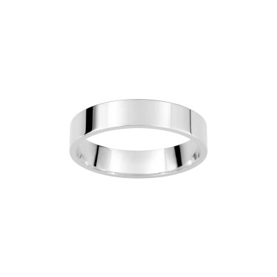 Alliance classique ruban confort en or blanc 
