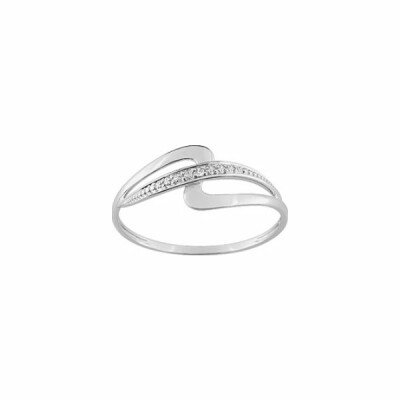 Bague en or blanc et diamants de 0.004ct