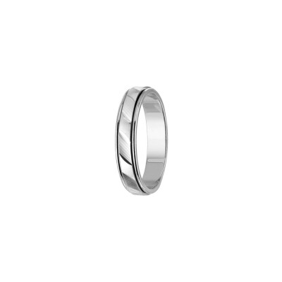 Alliance Jules et Louise en platine, largeur 4.5mm
