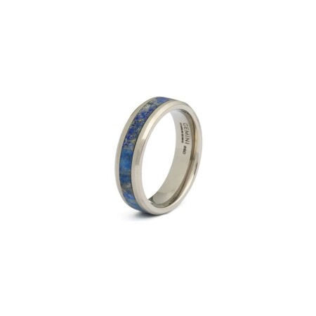 Bague Gemini Classics en titane et lapis lazuli