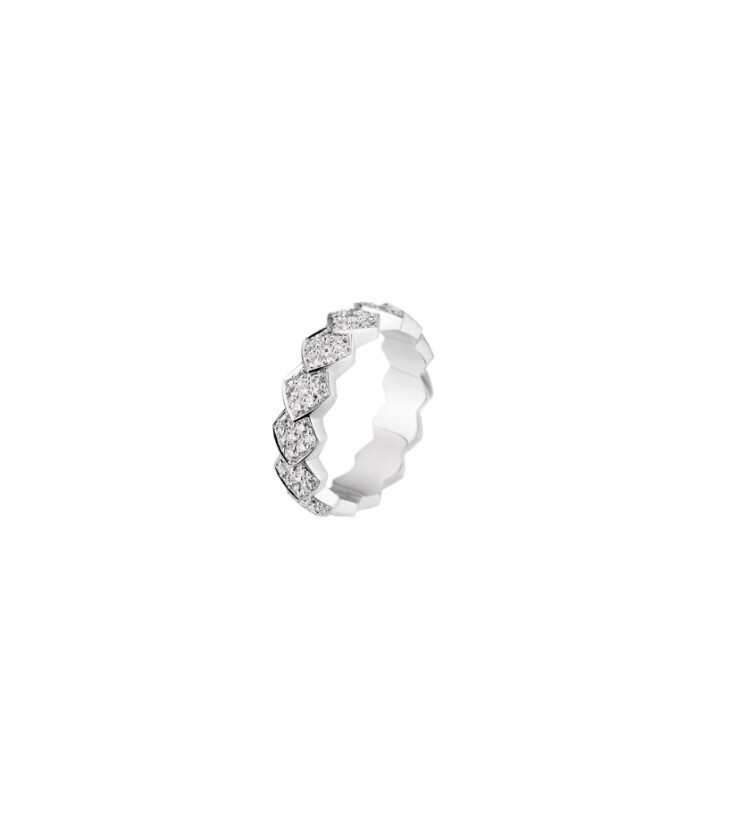 Akillis Python ring in white gold and diamonds
