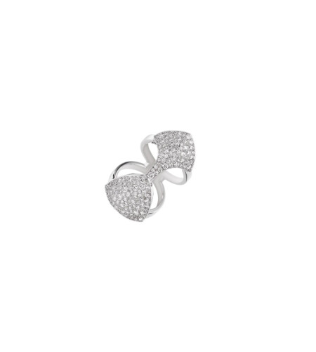 Bague Akillis Python en or blanc et diamants