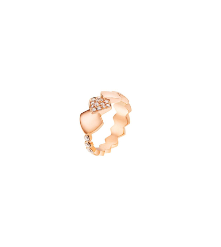 Akillis Python ring in pink gold and diamonds