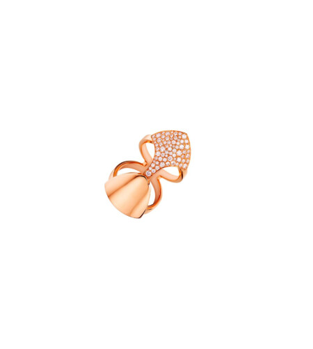 Bague Akillis Python en or rose et diamants