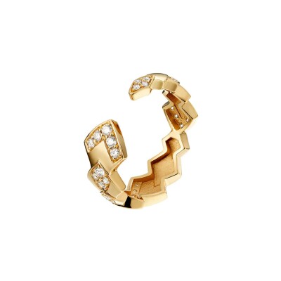 Bague Akillis Python en or jaune et diamants