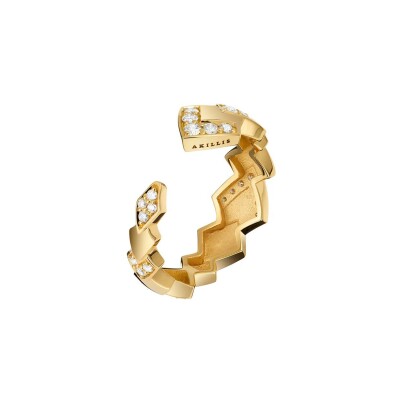 Bague Akillis Python en or jaune et diamants