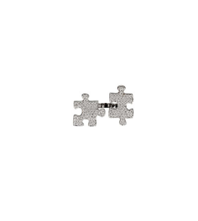 Bague Akillis Puzzle en or blanc et diamants