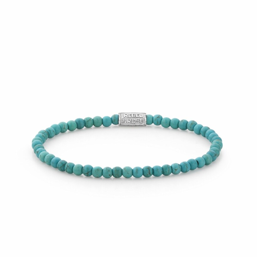 Bracelet Rebel & Rose Turquoise Delight - 4mm en turquoise