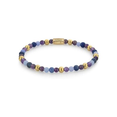 Bracelet Rebel & Rose More Balls Than Most  - 4mm -  en plaqué or, améthystes, sodalites et agates