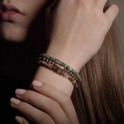 Bracelet Rebel & Rose No Balls Please Slices The Green Deal en pierre de couleur