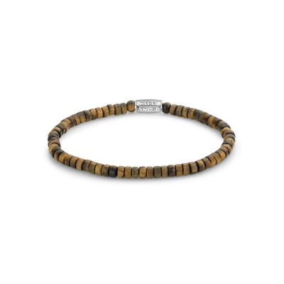 Bracelet No Balls Please en œil de tigre jaune