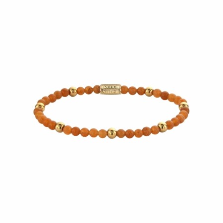 Bracelet Rebel & Rose More Balls Than Most Orange Sky en aventurine et perles