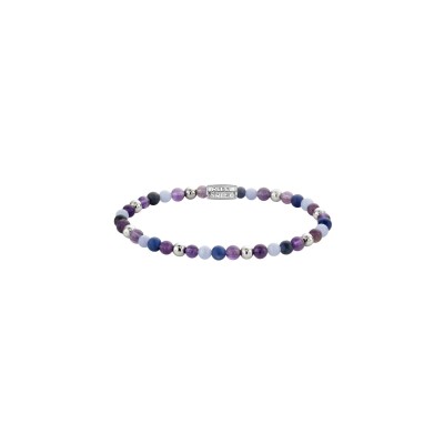 bracelet Rebel & Rose More Balls Than Most en améthyste, sodalite bleue et agate bleue dentelle, taille S