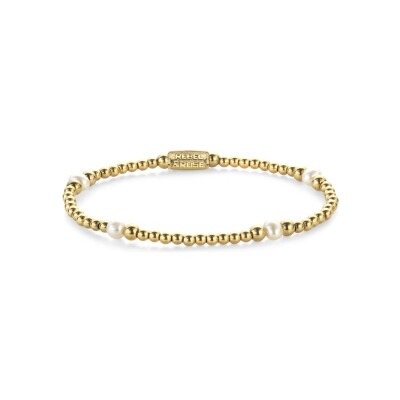 Bracelet Rebel & Rose More Balls Than Most en acier dor? et perles, taille S