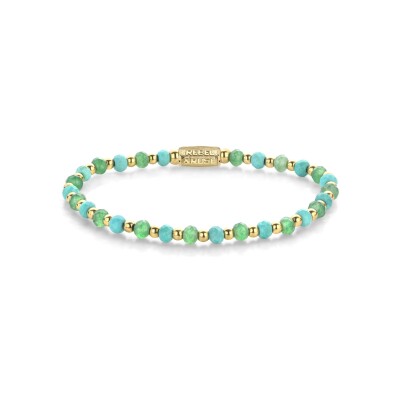 Bracelet Rebel & Rose More Balls Than Most en acier dor? et turquoise de synth?se, taille S