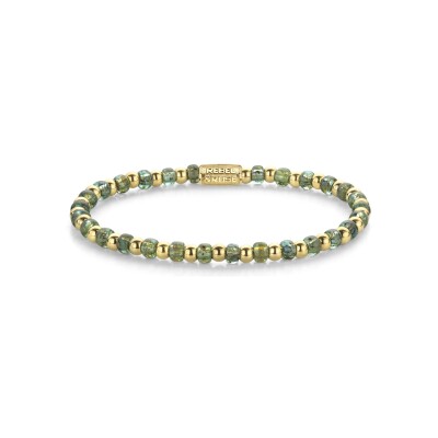 Bracelet Rebel & Rose Stones Only en acier dor? et pierres de rocaille, taille S