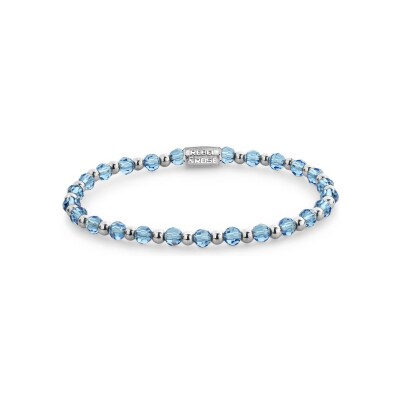 Bracelet Rebel & Rose More Balls Than Most en cristal de roche et hématite, taille S