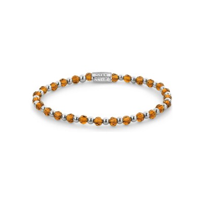 Bracelet Rebel & Rose More Balls Than Most en cristal de roche, taille S