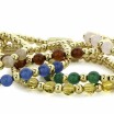 Bracelet Rebel & Rose More  Balls Than Most  Yellow Gold meets Green Harmony en  acier et agates vertes