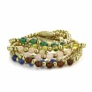 Bracelet Rebel & Rose More  Balls Than Most  Yellow Gold meets Green Harmony en  acier et agates vertes