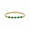 Bracelet Rebel & Rose More  Balls Than Most  Yellow Gold meets Green Harmony en  acier et agates vertes