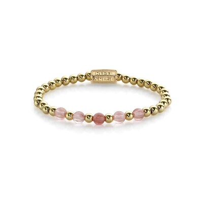 Bracelet Rebel & Rose More Balls Than Most  - 6mm -  en acier et quartz