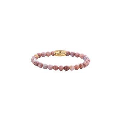 bracelet Rebel & Rose Stones only en rhodochrosite lignifiée, taille S