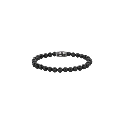 bracelet Rebel & Rose Stones only en onyx, taille M