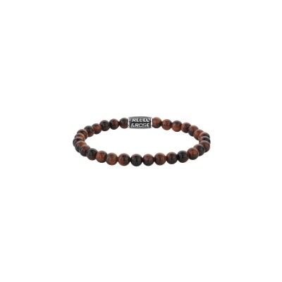 bracelet Rebel & Rose Stones only en œil de tigre rouge, taille M