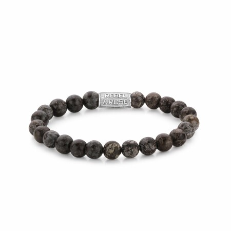 Bracelet Rebel & Rose Brown Sugar - 8mm en obsidienne