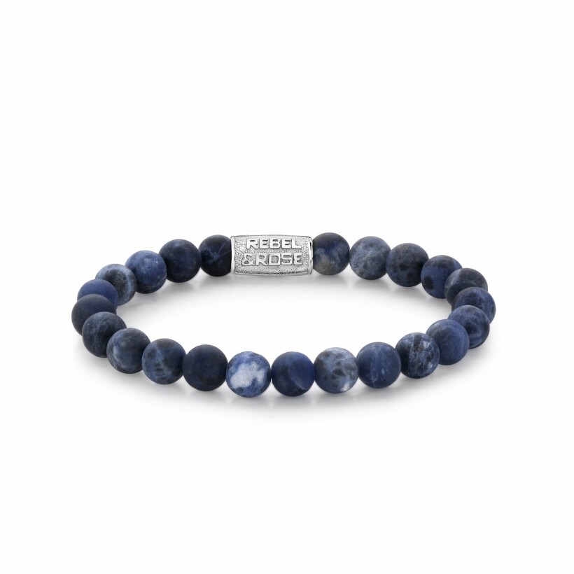 Bracelet Rebel & Rose Matt Midnight - 8mm en sodalite