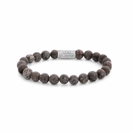 Bracelet Rebel & Rose Matt Brown Sugar - 8mm en obsidienne