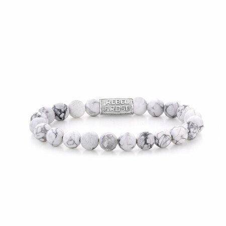 Bracelet Rebel & Rose Virgin White - 8mm en pierres de couleurs