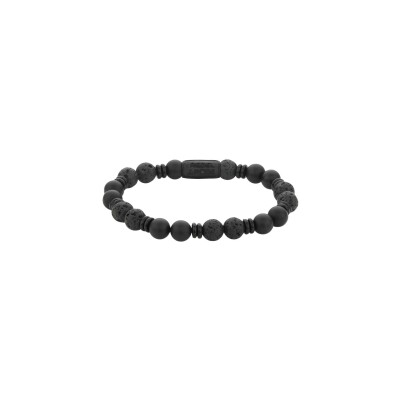 Bracelet Rebel & Rose Variations en onyx, taille M